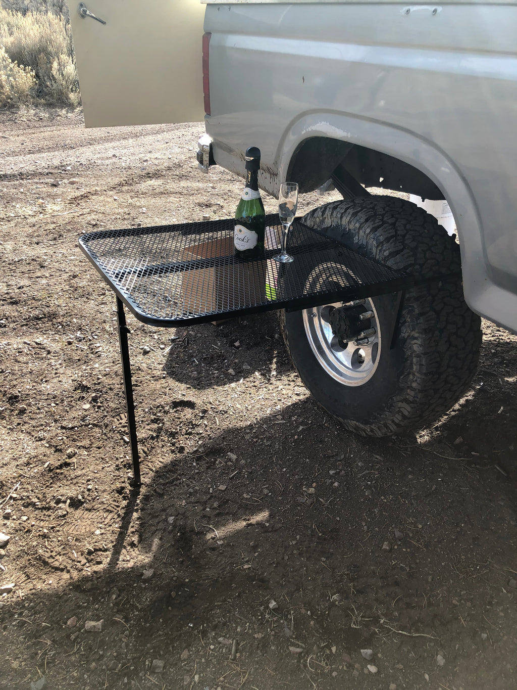Large Steel Camping Tire Table